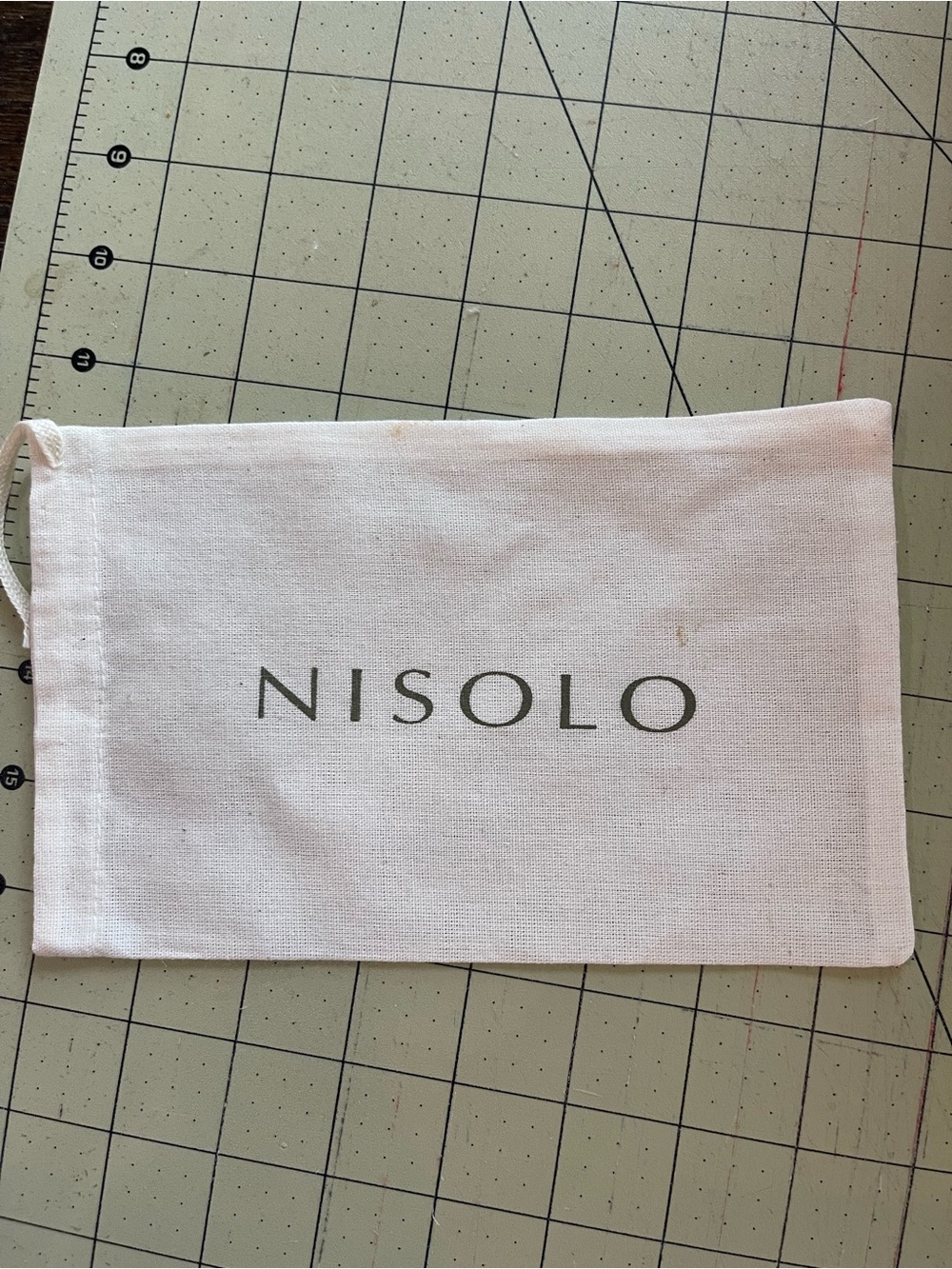 Nisolo Cream Canvas Dust Bag with Logo small